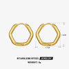 Wholesale Simple Geometric Gold Plated Stainless Steel Earrings For Ladies