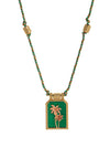 Wholesale Simple Geometric Heart Shaped Copper Goldplated Tarot Card Pendant Necklace For Unisex