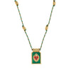 Wholesale Simple Geometric Heart Shaped Copper Goldplated Tarot Card Pendant Necklace For Unisex