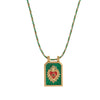 Wholesale Simple Geometric Heart Shaped Copper Goldplated Tarot Card Pendant Necklace For Unisex