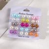 Wholesale Simple Geometric Imitation Pearl Earrings For Women With Electroplating Design