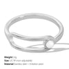 Wholesale Simple Geometric Imitation Pearl Ring 316L Stainless Steel Gold Plated For Women