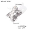 Wholesale Simple Geometric Irregular Xshaped Titanium Steel Electroplated 18K Gold Diamond Ring For Women