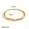Wholesale Simple Geometric 18K Goldplated Stainless Steel Adjustable Opening Waveshaped Bracelet Accessories