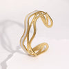 Wholesale Simple Geometric 18K Goldplated Stainless Steel Bracelet Highend Accessible Luxury Style