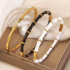 Wholesale Simple Geometric Oil Dripping Stainless Steel And Titanium Steel Bracelets
