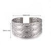 Wholesale Simple Geometric Open Circle Electroplated Stainless Steel Titanium Steel Metal Silver Bracelet