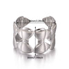 Wholesale Simple Geometric Open Circle Electroplated Stainless Steel Titanium Steel Metal Silver Bracelet