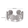 Wholesale Simple Geometric Open Circle Electroplated Stainless Steel Titanium Steel Metal Silver Bracelet