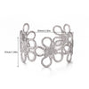 Wholesale Simple Geometric Open Circle Electroplated Stainless Steel Titanium Steel Metal Silver Bracelet
