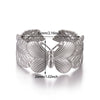 Wholesale Simple Geometric Open Circle Electroplated Stainless Steel Titanium Steel Metal Silver Bracelet