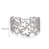 Wholesale Simple Geometric Open Circle Electroplated Stainless Steel Titanium Steel Metal Silver Bracelet