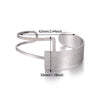 Wholesale Simple Geometric Open Circle Electroplated Stainless Steel Titanium Steel Metal Silver Bracelet
