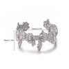 Wholesale Simple Geometric Open Circle Electroplated Stainless Steel Titanium Steel Metal Silver Bracelet