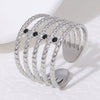 Wholesale Simple Geometric Open 18K Goldplated Stainless Steel Ring For Women