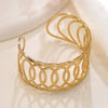 Wholesale Simple Geometric Open Stainless Steel Bracelets Made By Hydraulic Pressure