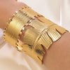 Wholesale Simple Geometric Open Stainless Steel Bracelets Made By Hydraulic Pressure