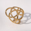 Wholesale Simple Geometric Open Stainless Steel Ring For Women With Electroplating Design