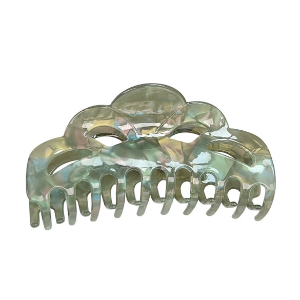 Wholesale Simple Geometric Pvc Handmade Hair Grab Clip For Women