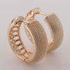 Wholesale Simple Geometric Round Hollow Copper Earrings With Gold Plated Electroplating For Women
