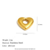 Wholesale Simple Geometric Round Stainless Steel Vacuum Plated Ring Pendant Jewelry
