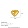 Wholesale Simple Geometric Round Stainless Steel Vacuum Plated Ring Pendant Jewelry