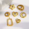 Wholesale Simple Geometric Round Stainless Steel Vacuum Plated Ring Pendant Jewelry