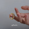 Wholesale Simple Geometric Shining 18K Gold Plated Titanium Steel Ring Jewelry For Women
