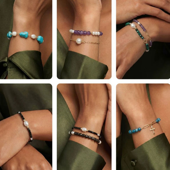 Wholesale Simple Geometric 925 Silver Electroplated Bracelet For Women With Freshwater Pearl