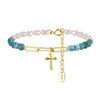 Wholesale Simple Geometric 925 Silver Electroplated Bracelet For Women With Freshwater Pearl