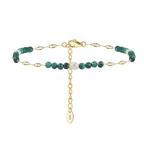 Wholesale Simple Geometric 925 Silver Electroplated Bracelet For Women With Freshwater Pearl