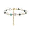 Wholesale Simple Geometric 925 Silver Electroplated Bracelet For Women With Freshwater Pearl