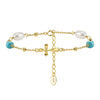 Wholesale Simple Geometric 925 Silver Electroplated Bracelet For Women With Freshwater Pearl