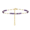 Wholesale Simple Geometric 925 Silver Electroplated Bracelet With Freshwater Pearl And Amethyst For Women