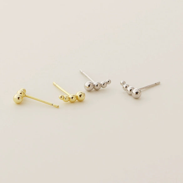 Wholesale Simple Geometric 925 Silver Electroplated Ear Nails For Women