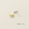 Wholesale Simple Geometric 925 Silver Electroplated Ear Nails For Women