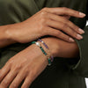 Wholesale Simple Geometric Silver Electroplated Freshwater Pearl Crystal Natural Stone Lapis Lazuli Malachite Bracelet For Women