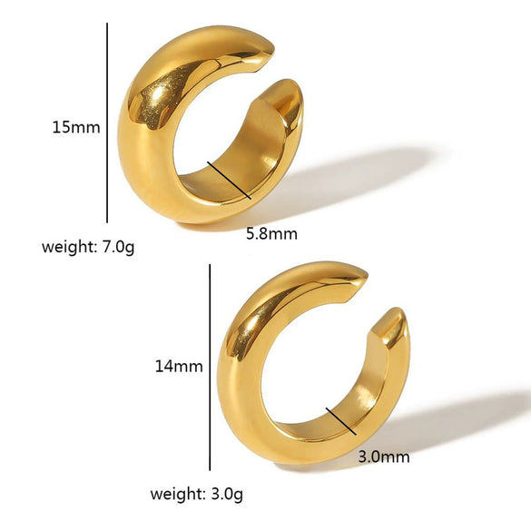 Wholesale Simple Geometric Stainless Steel Electroplated Ear Bone Clip For Women