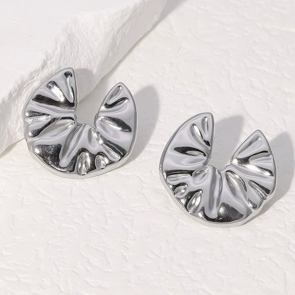 Wholesale Simple Geometric Stainless Steel Electroplated Earrings For Women