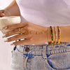 Wholesale Simple Geometric Stainless Steel Electroplated Flowerembellished Zircon Multilayer Finger Chain Stackable Bracelet For Women