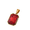 Wholesale Simple Geometric Stainless Steel Electroplated Gold Square Water Drop Gemstone Pendant Jewelry Accessories For Diy Bracelet And Necklace