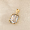 Wholesale Simple Geometric Stainless Steel Electroplated Gold Square Water Drop Gemstone Pendant Jewelry Accessories For Diy Bracelet And Necklace