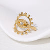 Wholesale Simple Geometric Stainless Steel Electroplated 18K Real Gold Open Ring Hand Jewelry For Women