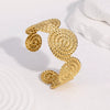Wholesale Simple Geometric Stainless Steel Electroplated Open Bracelet Nonfading