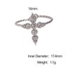 Wholesale Simple Geometric Stainless Steel Electroplated Open Ring For Women