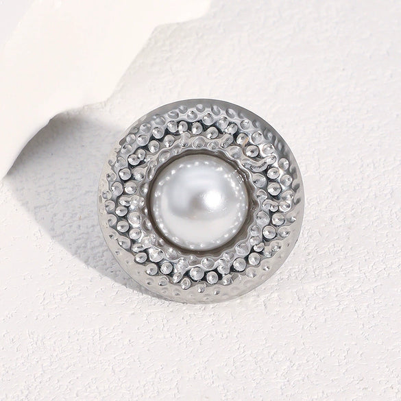 Wholesale Simple Geometric Stainless Steel Electroplated Open Ring For Women