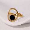 Wholesale Simple Geometric Stainless Steel Electroplated Open Ring Jewelry For Women