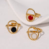Wholesale Simple Geometric Stainless Steel Electroplated Open Ring Jewelry For Women
