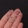 Wholesale Simple Geometric Stainless Steel Electroplated Ring Ear Buckle Ear Bone Nail