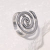 Wholesale Simple Geometric Stainless Steel Electroplated Ring For Women